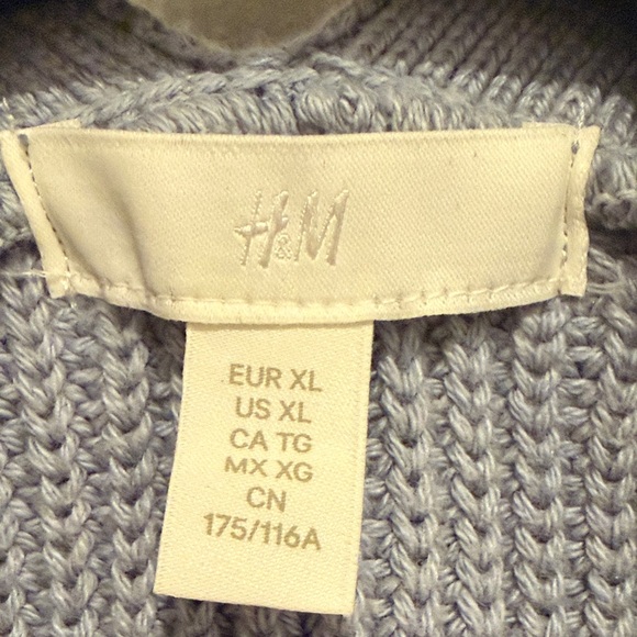 H&M Dusty Blue Ribbed Button-Front Cardigan - Picture 2 of 15